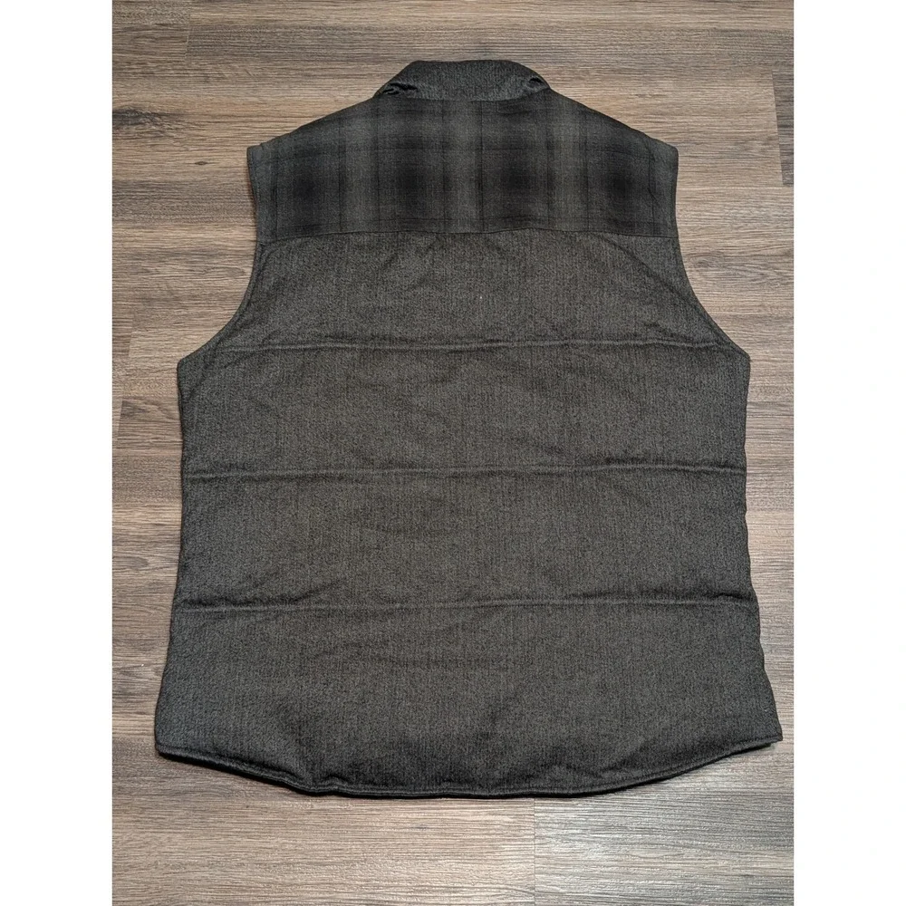 Banana Republic Mens M Gray ‎ Puffer Vest Quilted Full Zip Casual Outdoor